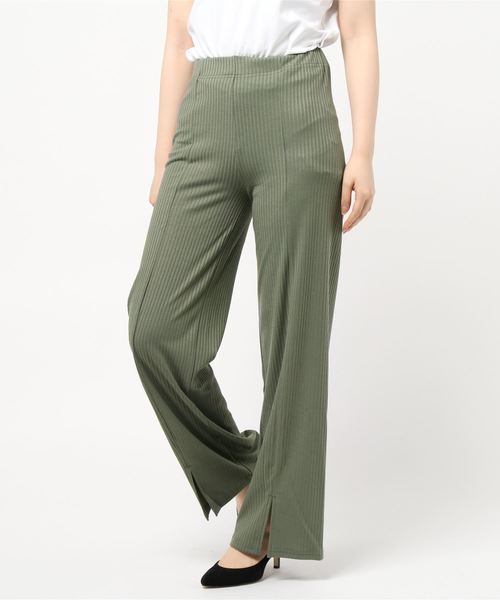 KOBE LETTUCE（コウベレタス）の「センタースリットリブカットソーパンツ（その他パンツ・レディース・モカ/カーキ/ブラック・FREE）」の12枚目の写真