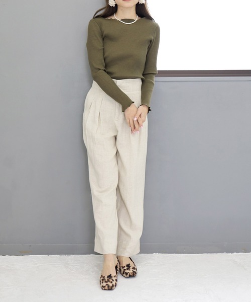 SESTO（セスト）の「グロッシーサテンのスクエアトゥバレエシューズパンプス（バレエシューズ・レディース・パイソン/ブラウン/ブラウン系その他/グレイッシュベージュ/カーキ/ゼブラ/レオパード/ブラック・23.5cm/24.0cm/25.5cm/23.0cm/22.5cm/24.5cm/22.0cm）」の18枚目の写真