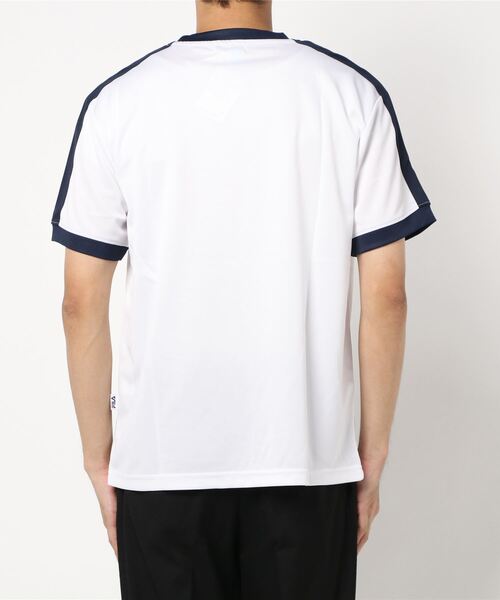 FILA(フィラ)の「FILA/フィラ ブランド ロゴ プリント 吸汗速乾 袖切替 半袖 Tシャツ(Tシャツ/カットソー・メンズ・シルバーグレー/ホワイト/ブラック・M/L)」の5枚目の写真