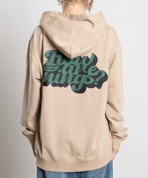 WEGO（ウィゴー）の「WEGO/バックロゴプリントプルパーカー（パーカー・レディース・ベージュ/ブルー・MEDIUM/LARGE/SMALL）」の19枚目の写真