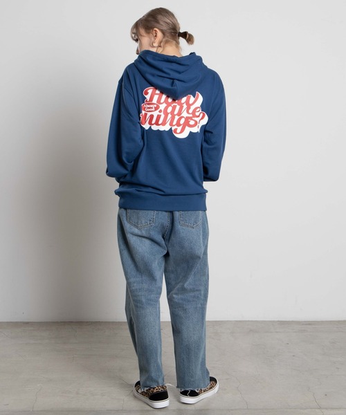 WEGO（ウィゴー）の「WEGO/バックロゴプリントプルパーカー（パーカー・レディース・ベージュ/ブルー・MEDIUM/LARGE/SMALL）」の11枚目の写真