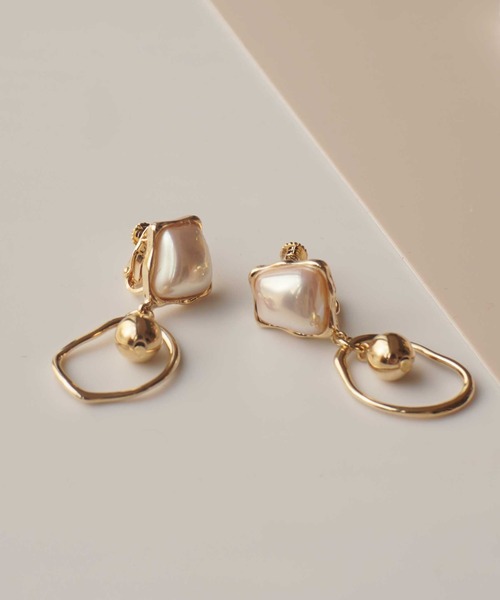 Dictionary ナチュラル ディクショナリー フープ アクセサリー イヤリング イヤリング Rinc リンク のファッション Dictionary 淡水パール 淡水パール