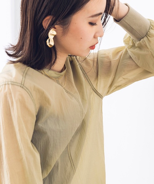 khakito（カーキト）の「シアー サージカルブラウス（シャツ/ブラウス・レディース・ブラック/オフホワイト/ライトカーキ・FREE）」の22枚目の写真