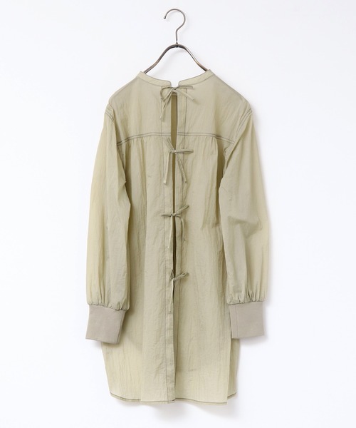 khakito（カーキト）の「シアー サージカルブラウス（シャツ/ブラウス・レディース・ブラック/オフホワイト/ライトカーキ・FREE）」の4枚目の写真