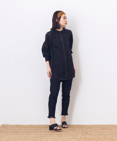 khakito（カーキト）の「シアー サージカルブラウス（シャツ/ブラウス・レディース・ブラック/オフホワイト/ライトカーキ・FREE）」の21枚目の写真