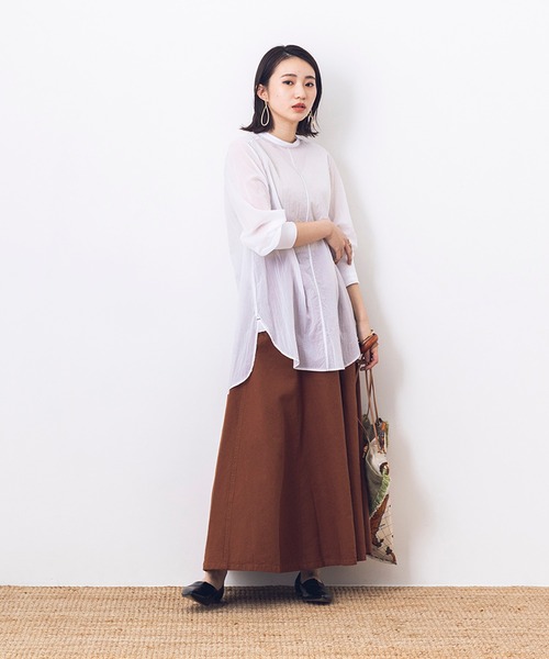 khakito（カーキト）の「シアー サージカルブラウス（シャツ/ブラウス・レディース・ブラック/オフホワイト/ライトカーキ・FREE）」の10枚目の写真