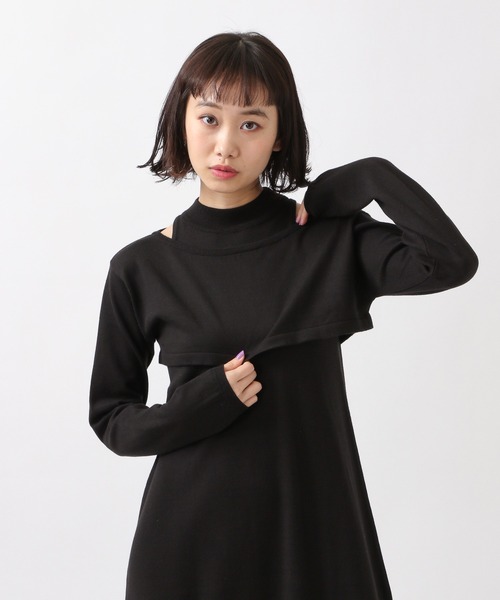 ROCKET x LUNCH（ロケットアンドランチ）の「ROCKET×LUNCH／レイヤーロングワンピース　2932513（ワンピース・レディース・ブラック/セージグリーン・SMALL）」の10枚目の写真