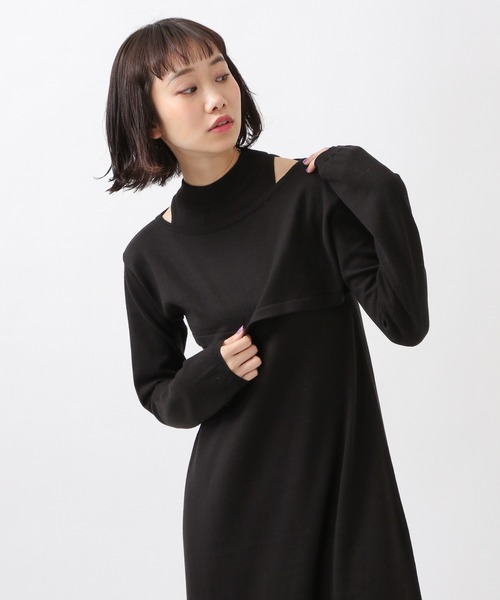 ROCKET x LUNCH（ロケットアンドランチ）の「ROCKET×LUNCH／レイヤーロングワンピース　2932513（ワンピース・レディース・ブラック/セージグリーン・SMALL）」の14枚目の写真