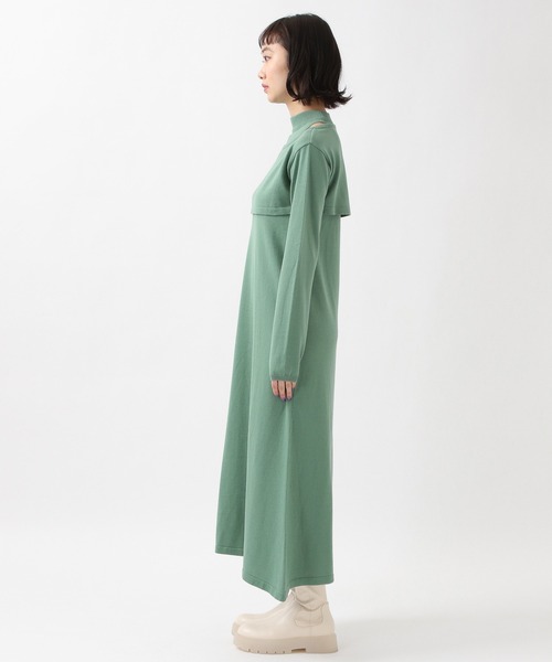 ROCKET x LUNCH（ロケットアンドランチ）の「ROCKET×LUNCH／レイヤーロングワンピース　2932513（ワンピース・レディース・ブラック/セージグリーン・SMALL）」の11枚目の写真