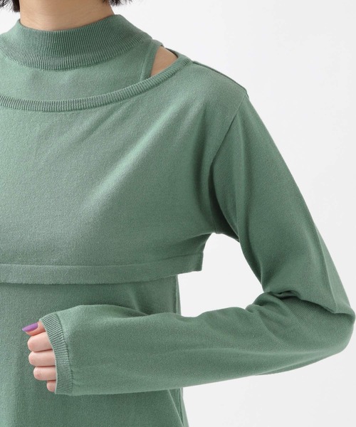 ROCKET x LUNCH（ロケットアンドランチ）の「ROCKET×LUNCH／レイヤーロングワンピース　2932513（ワンピース・レディース・ブラック/セージグリーン・SMALL）」の19枚目の写真