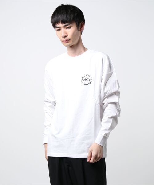 CAMP7（キャンプセブン）の「CAMP7 PRINT LONG SLEEVE（Tシャツ/カットソー・メンズ・ホワイト/ブラック・MEDIUM/LARGE/X-LARGE）」の4枚目の写真