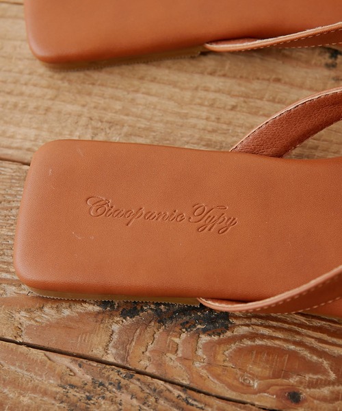 CIAOPANIC TYPY(チャオパニックティピー)の「スクエアトゥトングサンダル(サンダル・レディース・ブラック/ベージュ/ブラウン/パープル・38/36/37)」の10枚目の写真