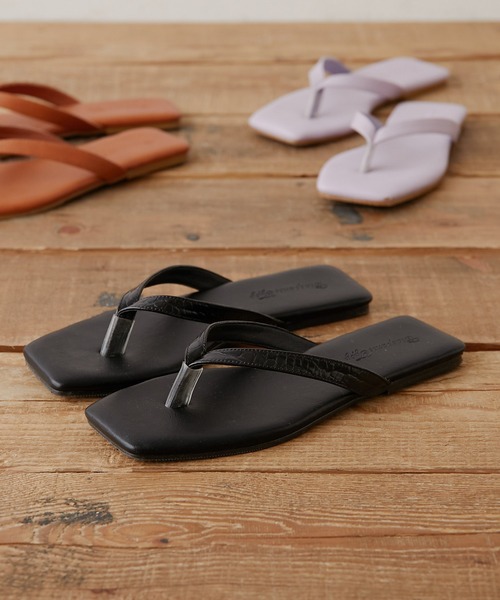 CIAOPANIC TYPY(チャオパニックティピー)の「スクエアトゥトングサンダル(サンダル・レディース・ブラック/ベージュ/ブラウン/パープル・38/36/37)」の5枚目の写真