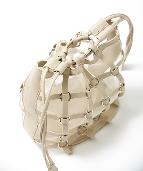 AS KNOW AS PINKY(アズノゥアズピンキー)の「ヌーディメッシュバッグ(ショルダーバッグ・レディース・ベージュ/ブラウン・FREE)」の10枚目の写真