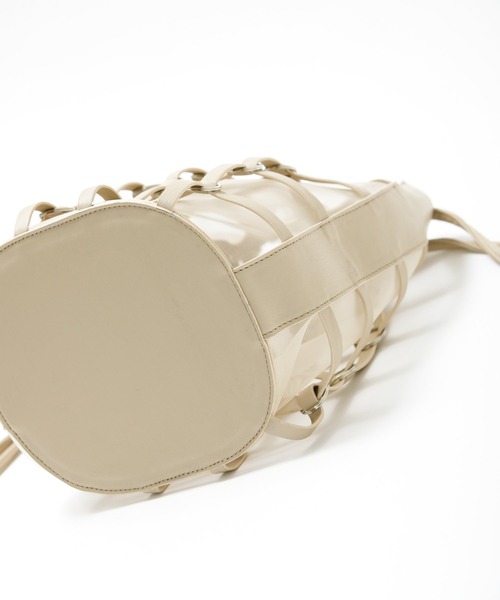 AS KNOW AS PINKY(アズノゥアズピンキー)の「ヌーディメッシュバッグ(ショルダーバッグ・レディース・ベージュ/ブラウン・FREE)」の4枚目の写真