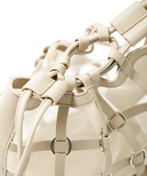 AS KNOW AS PINKY(アズノゥアズピンキー)の「ヌーディメッシュバッグ(ショルダーバッグ・レディース・ベージュ/ブラウン・FREE)」の7枚目の写真