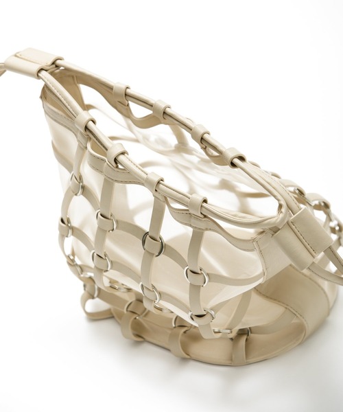 AS KNOW AS PINKY(アズノゥアズピンキー)の「ヌーディメッシュバッグ(ショルダーバッグ・レディース・ベージュ/ブラウン・FREE)」の6枚目の写真