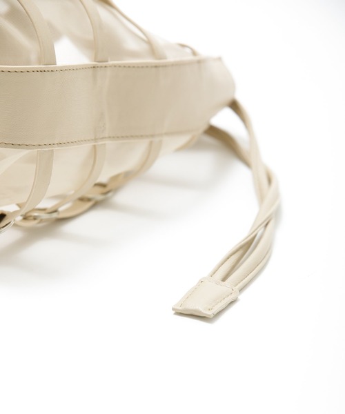 AS KNOW AS PINKY(アズノゥアズピンキー)の「ヌーディメッシュバッグ(ショルダーバッグ・レディース・ベージュ/ブラウン・FREE)」の3枚目の写真