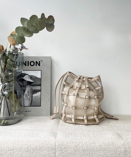 AS KNOW AS PINKY(アズノゥアズピンキー)の「ヌーディメッシュバッグ(ショルダーバッグ・レディース・ベージュ/ブラウン・FREE)」の14枚目の写真