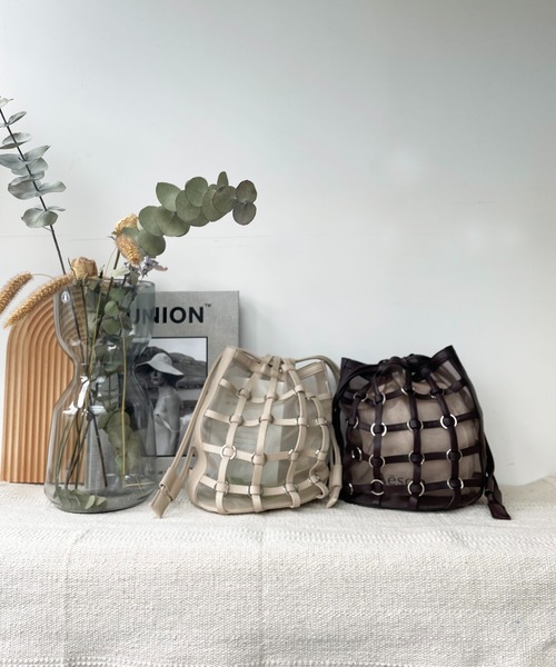 AS KNOW AS PINKY(アズノゥアズピンキー)の「ヌーディメッシュバッグ(ショルダーバッグ・レディース・ベージュ/ブラウン・FREE)」の17枚目の写真