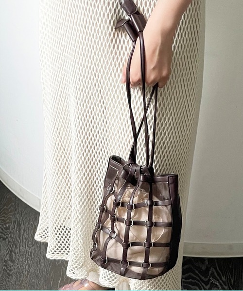 AS KNOW AS PINKY(アズノゥアズピンキー)の「ヌーディメッシュバッグ(ショルダーバッグ・レディース・ベージュ/ブラウン・FREE)」の16枚目の写真