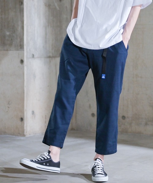 Ripstop Like Stretch Denim Balloon Pants（Designer fashion