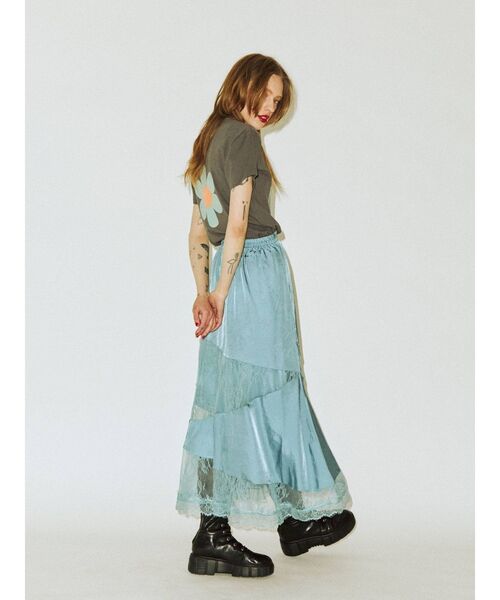 jouetie（ジュエティ）の「ブロッキングマーメイドレーススカート（スカート・レディース・ブラック/ブルー/アイボリー・MEDIUM）」の5枚目の写真