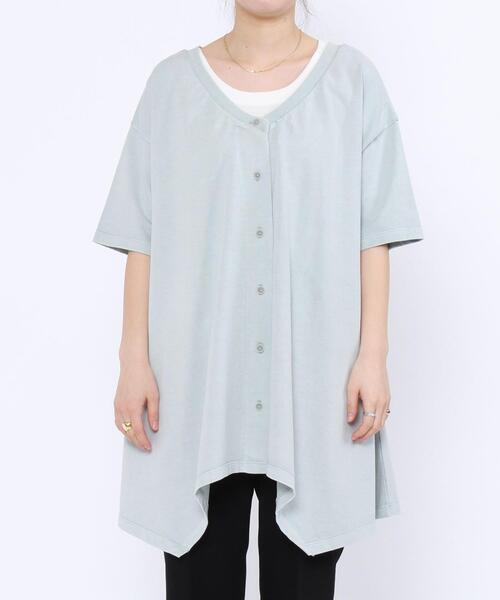 coen（コーエン）の「2WAYドレープチュニックカットソー（チュニック・レディース・レッド/ライム/オリーブ・MEDIUM/LARGE）」の19枚目の写真