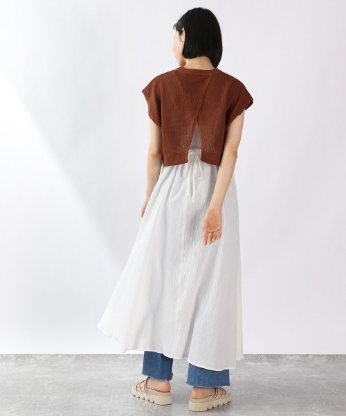 LOWRYS FARM(ローリーズファーム)の「レイヤードキャミ2Pワンピース 948591(ワンピース・レディース・ブラック/ダークブラウン/パープル/アイボリー・FREE)」の8枚目の写真