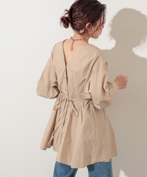 【WEB限定カラー有り】おしゃれタック2WAY大人ブラウス