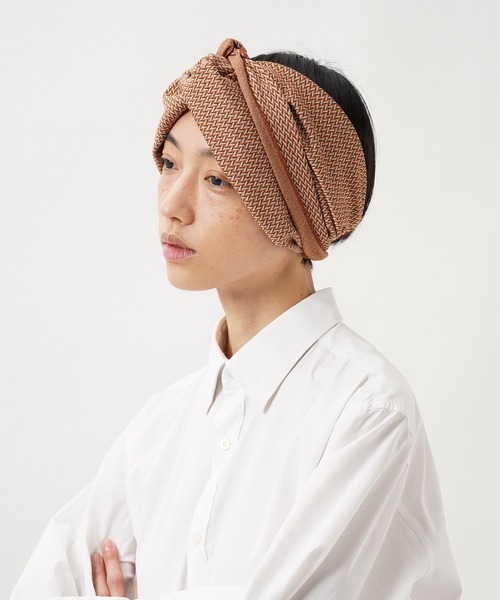 La Maison de Lyllis（メゾンドリリス）の「BERBERE ベルベル / La Maison de Lyllis 2213009 メゾンドリリス/ ターバン（ヘアバンド・レディース・ブラック/ブラウン/オレンジ・FREE）」の3枚目の写真