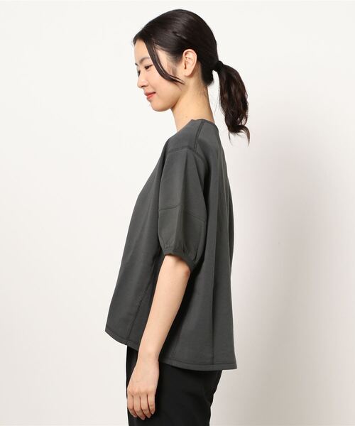 ADAM ET ROPE'(アダムエロペ)の「【WEB限定】ミニ裏毛パフスリーブTEE(Tシャツ/カットソー・レディース・チャコールグレー/キナリ/イエロー・FREE)」の16枚目の写真