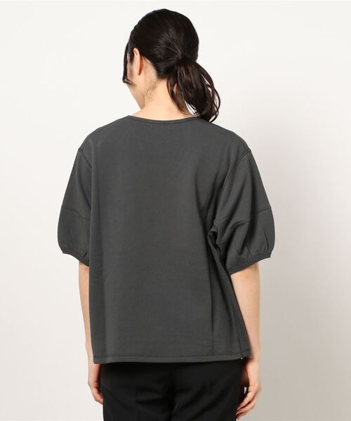 ADAM ET ROPE'(アダムエロペ)の「【WEB限定】ミニ裏毛パフスリーブTEE(Tシャツ/カットソー・レディース・チャコールグレー/キナリ/イエロー・FREE)」の11枚目の写真