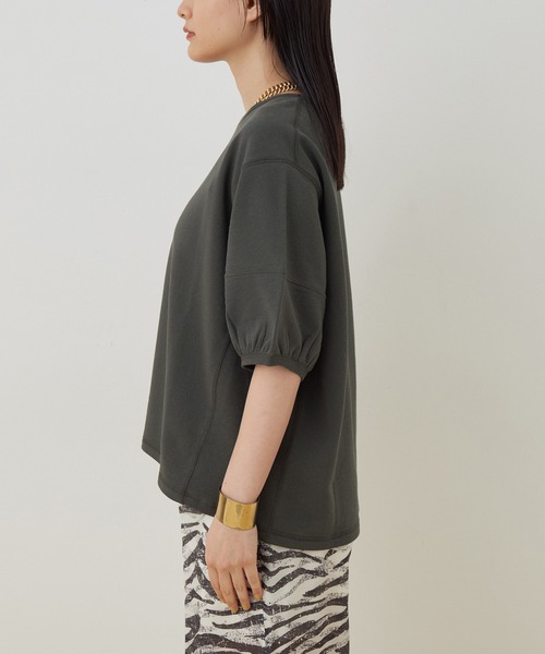 ADAM ET ROPE'(アダムエロペ)の「【WEB限定】ミニ裏毛パフスリーブTEE(Tシャツ/カットソー・レディース・チャコールグレー/キナリ/イエロー・FREE)」の22枚目の写真