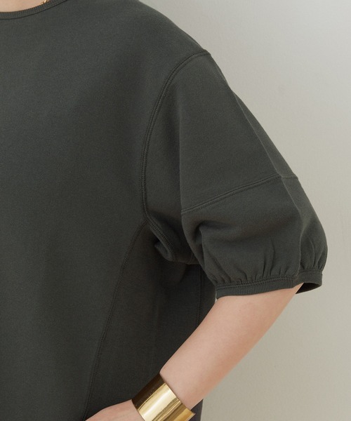 ADAM ET ROPE'(アダムエロペ)の「【WEB限定】ミニ裏毛パフスリーブTEE(Tシャツ/カットソー・レディース・チャコールグレー/キナリ/イエロー・FREE)」の20枚目の写真