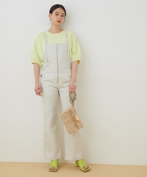 ADAM ET ROPE'(アダムエロペ)の「【WEB限定】ミニ裏毛パフスリーブTEE(Tシャツ/カットソー・レディース・チャコールグレー/キナリ/イエロー・FREE)」の13枚目の写真