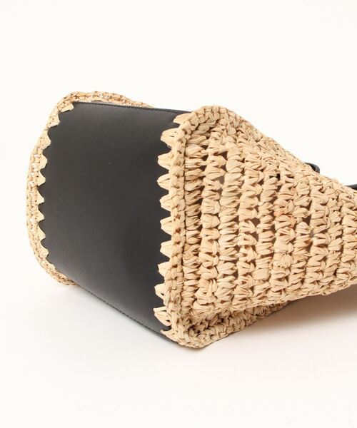 ROPE'（ロペ）の「ラフィアコンビミニバッグ（かごバッグ・レディース・ブラック/キャメル・FREE）」の14枚目の写真