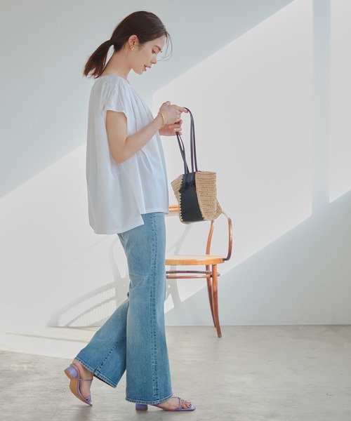 ROPE'（ロペ）の「ラフィアコンビミニバッグ（かごバッグ・レディース・ブラック/キャメル・FREE）」の10枚目の写真