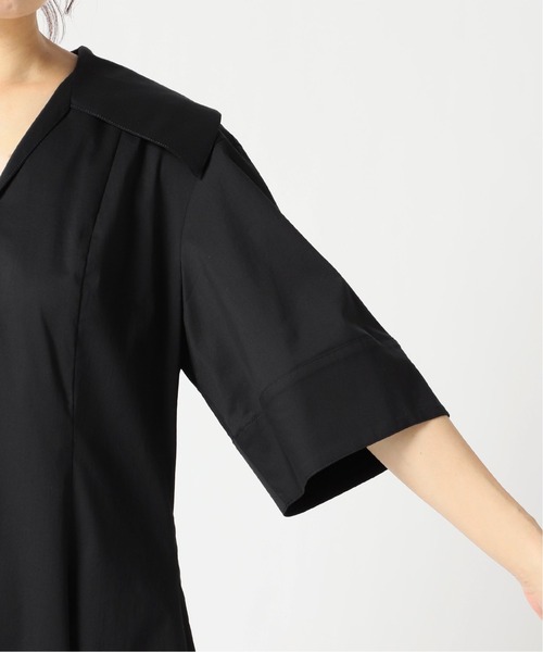 IENA（イエナ）の「maison コットンナイロンフォルムワンピース◆（ワンピース・レディース・ネイビー・34/36/38）」の8枚目の写真