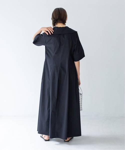 IENA（イエナ）の「maison コットンナイロンフォルムワンピース◆（ワンピース・レディース・ネイビー・34/36/38）」の15枚目の写真