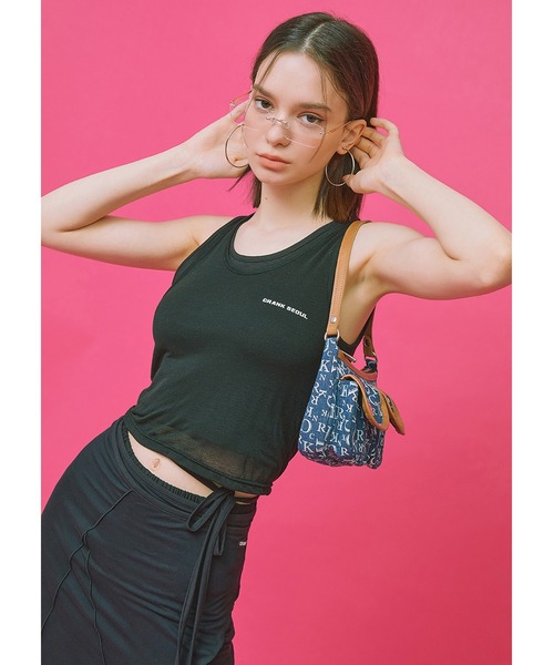 CRANK（クランク）の「『CRANK/クランク』DENIM TWO POCKET HOBO BAG/デニムホーボーバッグ（ハンドバッグ・レディース・ブラック/ブルー・FREE）」の5枚目の写真