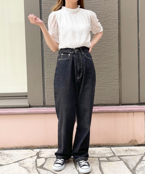 apres jour（アプレジュール）の「レースハイネックトップス【ZOZOTOWN限定アイテム】（シャツ/ブラウス・レディース・オフホワイト/ブラック/アイボリー・X-LARGE/フリー）」の19枚目の写真