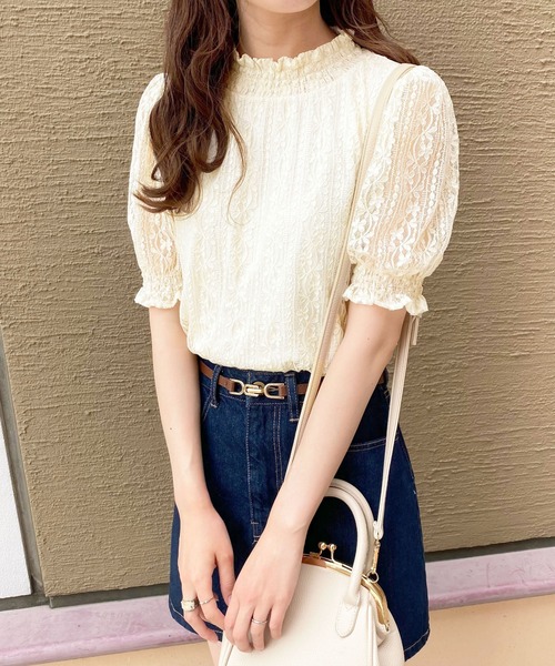 apres jour（アプレジュール）の「レースハイネックトップス【ZOZOTOWN限定アイテム】（シャツ/ブラウス・レディース・オフホワイト/ブラック/アイボリー・X-LARGE/フリー）」の20枚目の写真