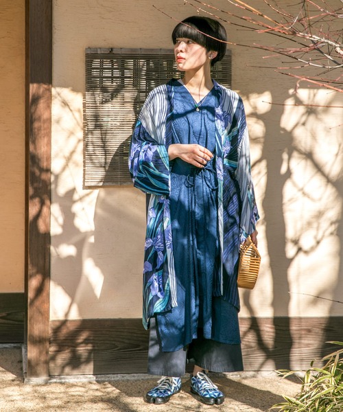 カヤ（カヤ）の「【カヤ】菊薫るワンピース（ワンピース・レディース・グリーン/スミクロ/レッド/ブルー/グレー/ネイビー/ライトパープル・FREE）」の12枚目の写真