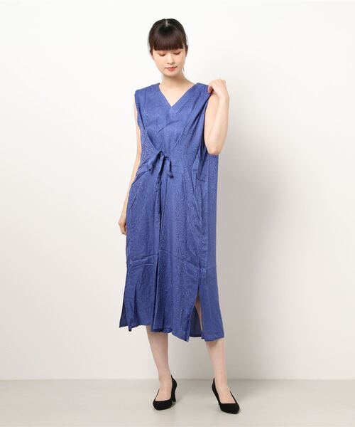 カヤ（カヤ）の「【カヤ】菊薫るワンピース（ワンピース・レディース・グリーン/スミクロ/レッド/ブルー/グレー/ネイビー/ライトパープル・FREE）」の13枚目の写真