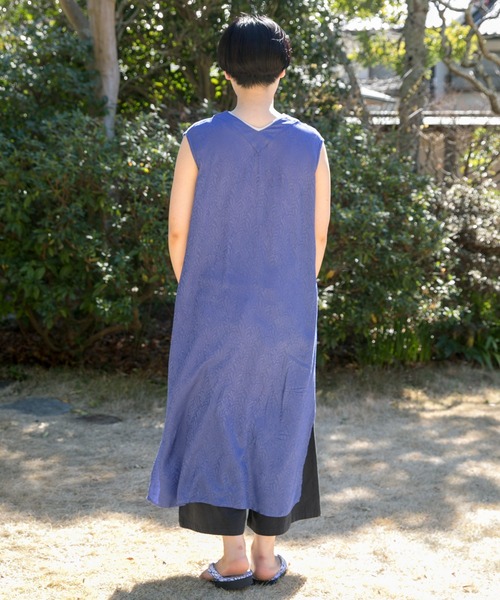 カヤ（カヤ）の「【カヤ】菊薫るワンピース（ワンピース・レディース・グリーン/スミクロ/レッド/ブルー/グレー/ネイビー/ライトパープル・FREE）」の15枚目の写真