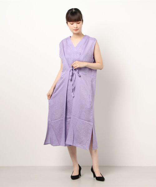 カヤ（カヤ）の「【カヤ】菊薫るワンピース（ワンピース・レディース・グリーン/スミクロ/レッド/ブルー/グレー/ネイビー/ライトパープル・FREE）」の8枚目の写真