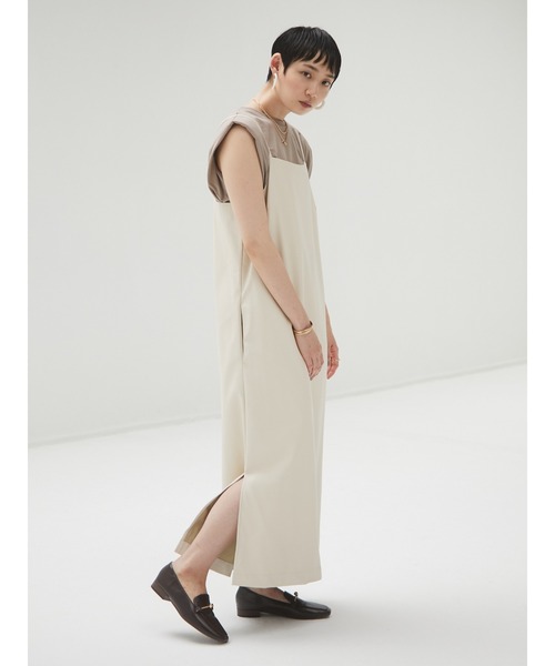 armonia(アルモニーア)の「armonia・フェイクレザーワンピース*(ワンピース・レディース・ミント/アイボリー・FREE)」の4枚目の写真