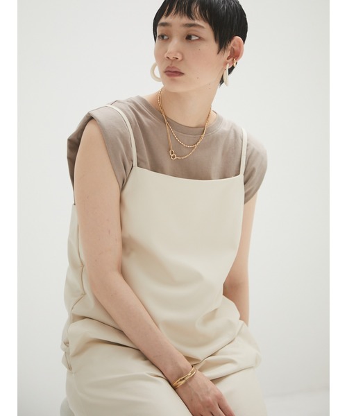 armonia(アルモニーア)の「armonia・フェイクレザーワンピース*(ワンピース・レディース・ミント/アイボリー・FREE)」の9枚目の写真