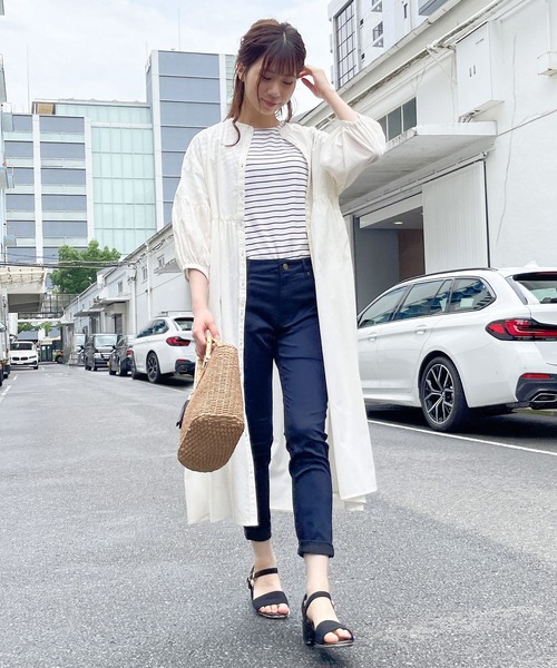 Honeys（ハニーズ）の「バンドカラーワンピース（ワンピース・レディース・ブラック/ブラウン/カーキ/アイボリー/ダークオレンジ・S/M/L）」の17枚目の写真